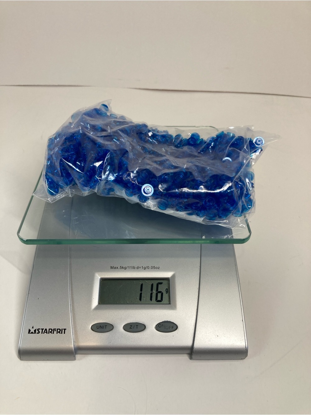 LEGO Bulk Clear Dark Blue 1x1 Round Plate Stud 115g Parts